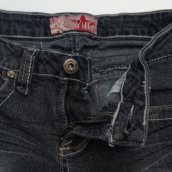 YMI Washed Stretch Denim Bermuda Sz 10 - Picture 6 of 7